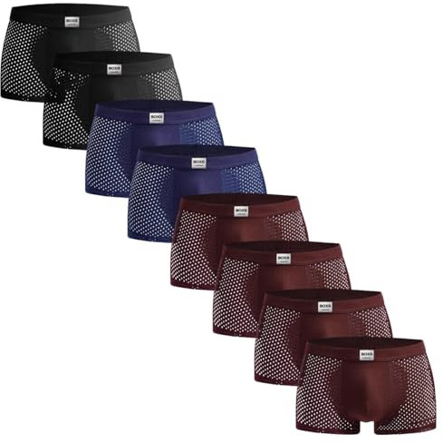 BOXR Underwear - Boxer da Uomo in bambù - Confezione da 8 Pezzi - Morbido, Traspirante, Sostenibile - S-3XL