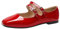 Minetom Donna Ragazza Mary Jane Confortevole Scarpe Basse Eleganti Sera Festa Ballerine con Fibbia A Rosso 37 EU
