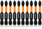 Hilpaty PH2 Schraubendreher Bit Set 10tlg. 50mm Länge Magnetischer Kreuzschlitz Bit Professionell Phillips Schlagschrauber Bits, 1/4 Sechskantschaft