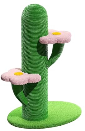 Katzenkratzbaum, 29,5 Zoll, Kaktus-Katzenkratzbaum mit Sisalseilen, niedliche Kratzstangen, Katzenbaum for den Innen- und Außenbereich, for Kätzchen, Erwachsene und Katzen