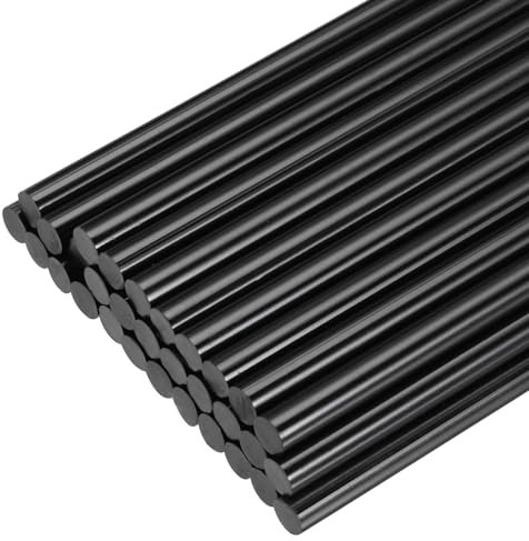 sourcing map 30pcs Mini Hot Glue Gun Sticks 7mm x 150mm High Sticky Small Hot Glue Sticks for Glue Gun, Black