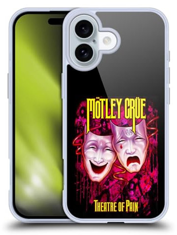 Head Case Designs Offizielle Motley Crue Theater of Pain Schluessel Kunst Gelhülle [Militärischer Schutzgrad] Kompatibel Mit Apple iPhone 16 Und Kompatibel Mit MagSafe