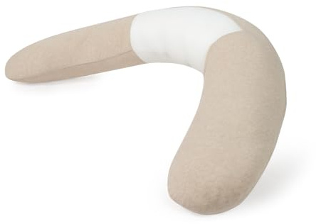 PurFlo Breathe Pregnancy Pillow with Soft Jersey Cover, Hazel | Fully Breathable Maternity Cushion, Ergonomic Body & Leg Pillow for Side Sleeping, Nursing, Feeding & Tummy Time