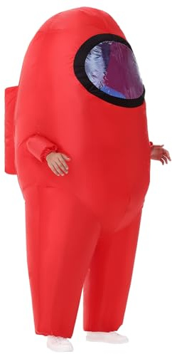Inflatable Costume for Adult,Halloween Costumes Funny Blow Up Space Suit Costumes,Cosplay Party Game Fans(Red)