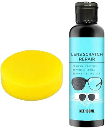 Sprühnebel zum Entfernen von Kratzern auf Brillen, Grabsteinentferner für Brillen, 100 ml Glasreparaturflüssigkeit für Sonnenbrille, 100 ml