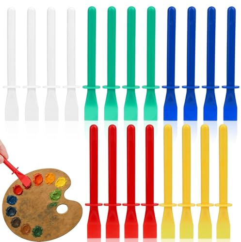 20 Pcs Glue Applicator Tool Set, 5 Colors Plastic Glue Brushes & Spreaders Smear Sticks for Paper Wood Crafts Woodworking DIY Projects