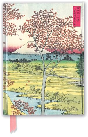 Hiroshige: Twilight Hill (Foiled Journal) (Flame Tree Notebooks): Unser hochwertiges, liniertes Blankbook mit festem, künstlerisch geprägtem Einband ... Notizbuch DIN A 5 mit Magnetverschluss)