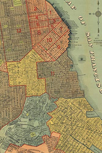 1895 Map of the City of San Francisco - A Poetose Notebook / Journal / Diary (100 pages/50 sheets) (Poetose Notebooks)
