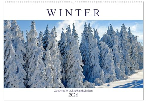 Winter. Zauberhafte Schneelandschaften (Wandkalender 2026 DIN A2 quer), CALVENDO Monatskalender: Ein Spaziergang durch märchenhafte Winterlandschaften (CALVENDO Natur)