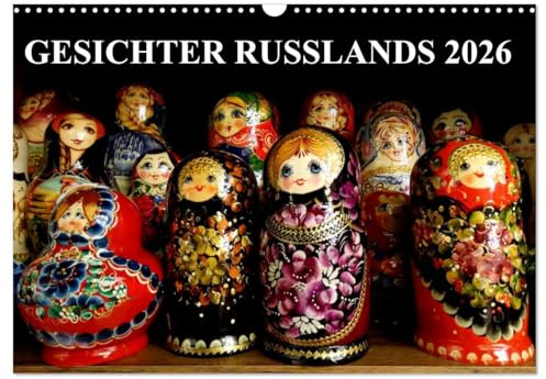 GESICHTER RUSSLANDS 2026 (Wandkalender 2026 DIN A3 quer), CALVENDO Monatskalender: Berühmte Russen und ausdrucksvolle Gesichter Russlands (CALVENDO Menschen)
