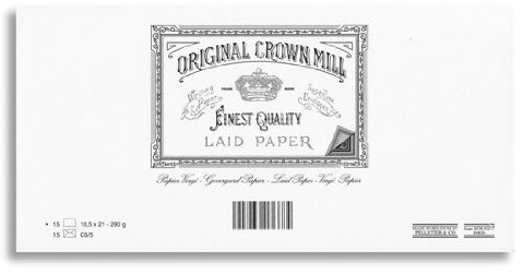 Crown Mill Classics Luxus Schreiben Korrespondenz Karten & Umschläge. 15Stück Weiß. C6/5(DL) Größe