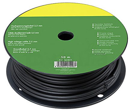 Patura Cable de valla eléctrica de alto voltaje 2,5 mm, rollo de 50 m