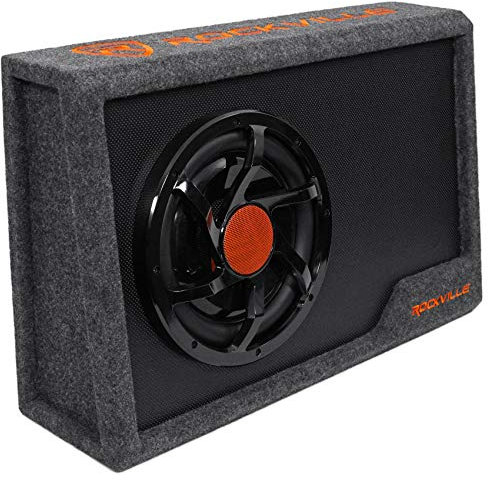 Rockville RWS10CA Slim 1000 Watt 10 Amplified Powered Car Subwoofer Enclosure