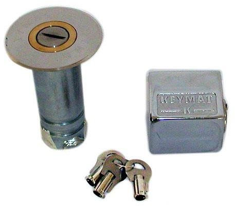 Cerradura seguridad K-5 para puerta metálica enrollable. Llave tubular. Fabricado en España.