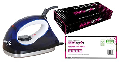SkinStar Starter Ski Wachs Set, UNIVERSAL-Wax All IN ONE High Skiwachs Wachsbügeleisen