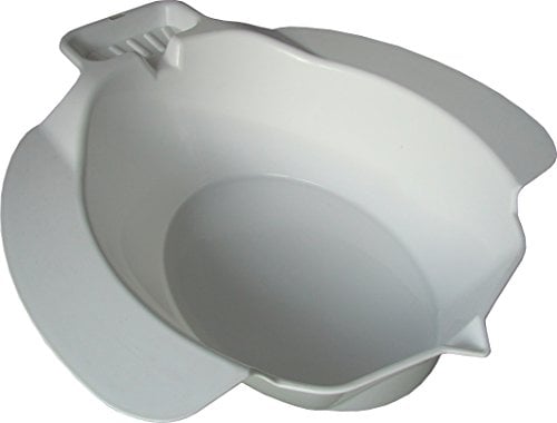 Pflegehome24® Bidet, weiß - Toiletteneinsatz Sitzbad aus Kunststoff und mit Seifenablage
