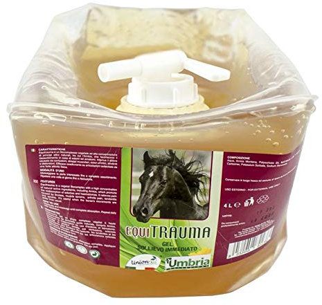 Equitrauma 4L Arnica Per Cavalli Uso Umano - Gel Arnica Montana Pura 100% Bio, Pomata, Super Forte, Crema Dolori, Muscolare, Cavallo, Dolore Ginocchio