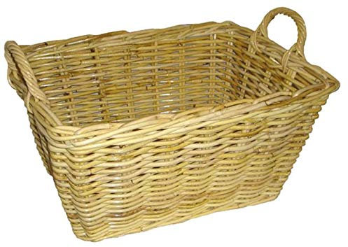 Corbeille 2 anses en rotin naturel MM