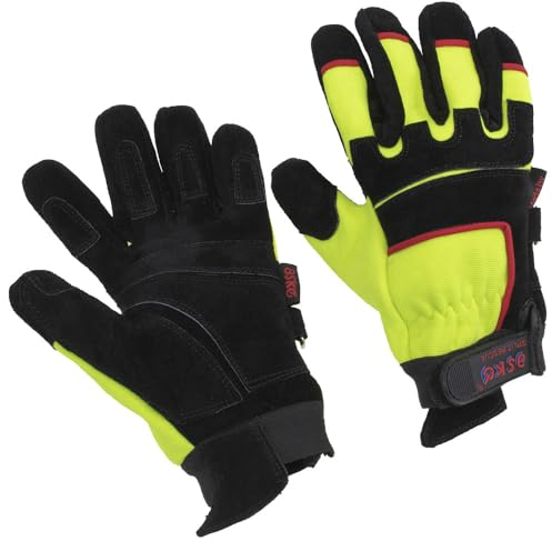 askö THL-Handschuh Split Rescue EN 388 EN 407 CAT II, Größe 12, neongelb 603561-5002-12 (Handschuh Arbeitshandschuhe Rettungsdienst THL Arbeitshandschuh Arbeitsschutzhandschuhe Mechanikerhandschuhe)