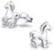 Tiwoca® Jewellery Ohrstecker Pferd Echt Silber 925 nickelfrei inklusive hochwertigem Tiwoca Jewellery Schmucketui und gratis Schmuckpoliertuch (Hell)