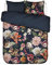 ESSENZA Bettwäsche Filou Dunkelblau Blumen Blüten Floral Geblümt Sterne Satin, Größe:200 cm x 200 cm
