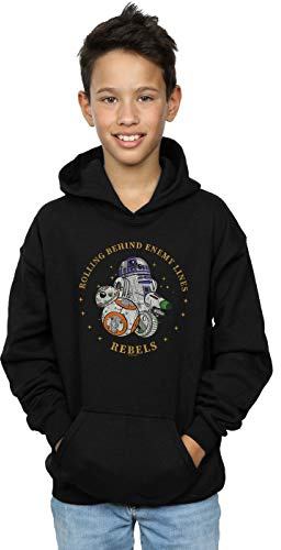 Absolute Cult Star Wars The Rise Of Skywalker Rolling Behind Enemy Lines Boys Hoodie Black 5-6 Years