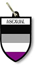 Schlüsselanhänger mit Flagge, Nationalschild, asexueller Regenbogen, LGBT, Mehrfarbig, Einheitsgröße, Kette:
