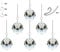 Colgante de prisma de bola de cristal, colgante de cristal Feng Shui, atrapasueños, decoración de ventana del hogar (30 mm-6 unidades)