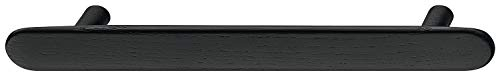 Gedotec beech furniture handle, wooden bow handle, kitchen, Sabine, hole spacing: 160 mm, solid wood, wooden handle for drawers & cupboard doors, 1 piece chest of drawers handle with mounting material