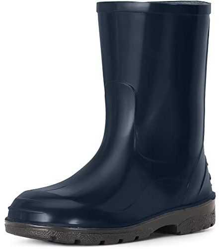 Ladeheid Gummistiefel Kinder Hohe wasserdichte Regenstiefel für Jungen und Mädchen LA-939 (Dunkelblau, 32 EU)