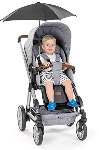 reer ShineSafe Sonnenschirm für Kinderwagen, universal nutzbar, dreh- und neigbar, schwarz
