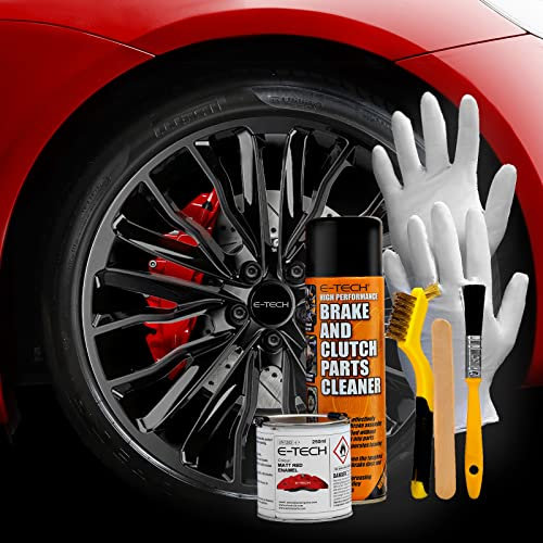 BITS4REASONS - NEW FORMULA E TECH BRAKE CALIPER PROFESSIONAL GRADE PAINT KIT- PERFORMANCE HIGH TEMPERATURE RATED TO 220 C MATT RED