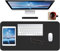 Leather Desk Mat,Desk Pad,Desktop mat,Waterproof Desk Mat for Desktop, Desk Mat for Keyboard and Mouse,Leather Mouse Pad Protector for Office and Home,76 * 36.5cm (M Black)