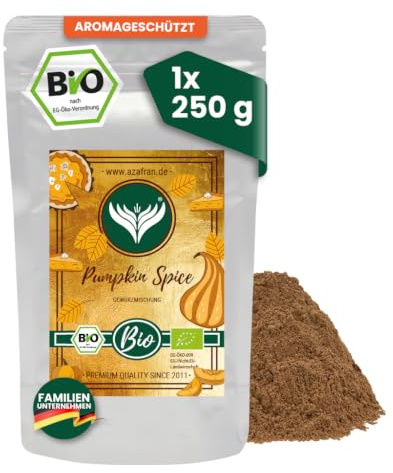 Azafran BIO Kürbis gewürzmischung 250g | Würzige Mischung für Pumpkin Spice Latte, Desserts & Gebäck