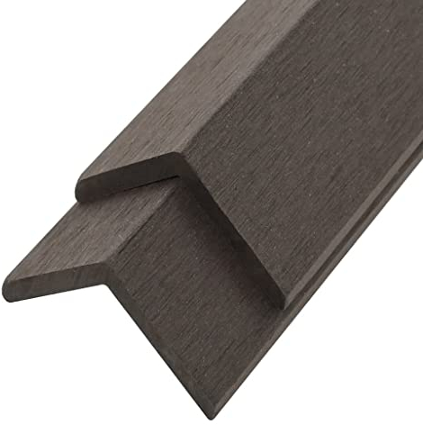 vidaXL 5X Cornière Terrasse WPC Marron Foncé Bordure Plancher Baguette d'angle