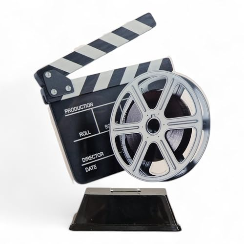 Trophy Monster Film Making Cinema Trophy Award Free Engraved Plate | Buy in 5 Sizes | for Clubs & Schools, Adult or Kids | Made from Printed Acrylic (100mm)