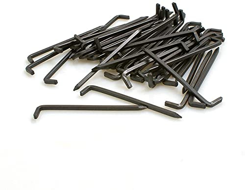 Design61 50x Konsolhaken Stahlhaken Vierkantdraht Ø 2,5 x L60 mm aus Eisen