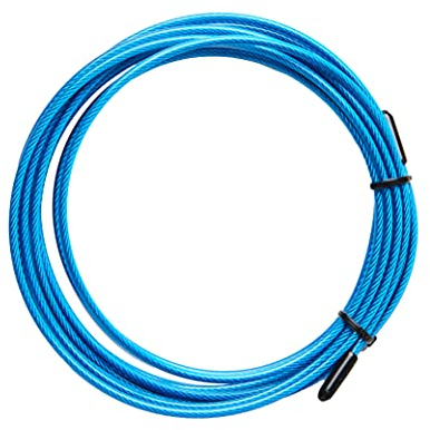Picsil Cable de Repuesto para Comba de Saltar Cross Training, Cable de Acero con Recubrimiento de PVC, Longitud 3m, Grosor 2,5-3mm, Compatible con Otras Marcas (2,5 mm, Azul)