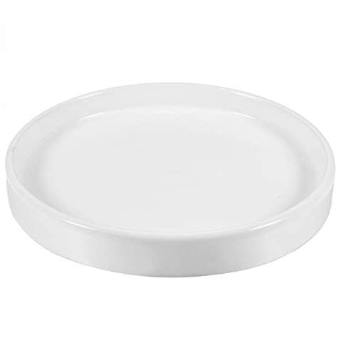 sourcing map Sottovaso in ceramica per piante, 16,5 cm, rotondo, per interni ed esterni, colore: bianco
