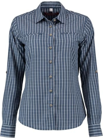 TOM COLLINS Damen Bluse Langarm Freizeitbluse mit Liegekragen Twoios