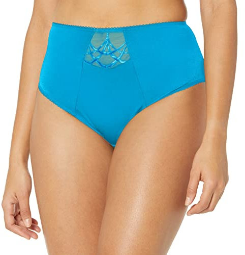 ELOMI Women's Cate Briefs Embroidered Full Coverage Bikini Style Underwear, tunis, 3XL Große Größen
