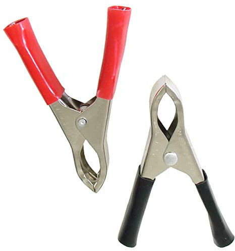 75 mm / 3 Crocodile Clips, Alligator Clamps, Electrical Cable Terminal Test Metal Croc Clips for Car Battery, Laboratory, Electric Testing, DIY