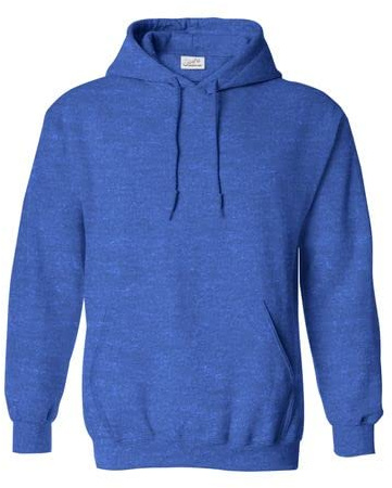 Gildan Adult Fleece Hooded Sweatshirt, Style G18500, Heather Flo Blue, Large