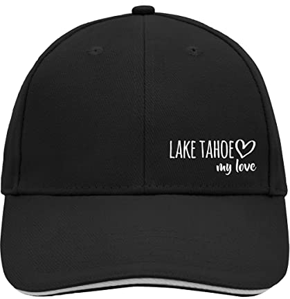 Huuraa Cappy Mütze Lake Tahoe My Love Unisex Kappe Größe Black/Light Grey für alle Fans von Tahoe-See USA Geschenk Idee für Freunde und Familie