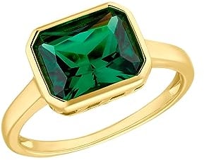 s.Oliver Ring 925 Sterling Silber Damen Ringe, mit Zirkonia synth., Gold, Kommt in Schmuck Geschenk Box, 2036890