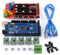 Natudeco RAMPS 1.4 Board 3D-Drucker RAMPS 1.4 Controller Board Mit Kühlkörper USB Kabel Jumper Kit Mega-Schnittstelle Für RepRap 3D-Drucker