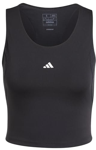 adidas Damen Techfit Cropped Training Tank Top, Black, XS