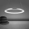 LED Pendelleuchte Kronleuchter Ring Wohnzimmer Esstischlampe Dimmbar Fernbedienung Moderne Hängeleuchte Deckenleuchte Schlafzimmer Pendellampe Silber Edelstahl Höhenverstehbar,12W,Φ30cm