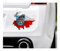 WildeBabsKLBT I089 Bundesland Thüringen Schrift schwarz Fahne Flagge Wappen Staat Land Karte Form 11cm Hochwertiger Premium Auto-Aufkleber Sticker Decal Autoaufkleber Q137