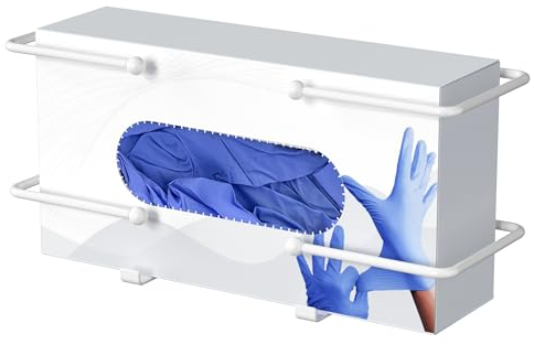 niffgaff Lab Glove Dispensers - Weiß Handschuhhalter für Einweg-Handschuhbox Tissue Box, Handschuhbox Organizer für Labor, Küche, medizinischer Handschuhhalter an der Wand